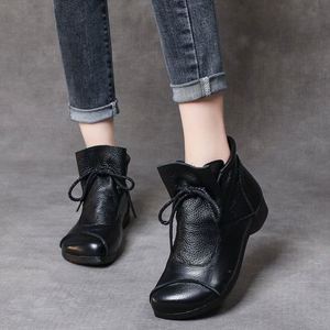 Retro Style Western Square Toe Square Heel Soft PU Ladies' Midi Ankle <b>Boots</b> with Soft Soles Summer - Product Image 4