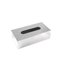 Kit d'accessoires pour chambre d'hôtel EASTON, fournitures en gros, boîte à mouchoirs carrée en acier inoxydable personnalisée, emballage en carton