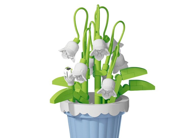 Lily of the Valley Potted Plant Building Block Set (105pcs)