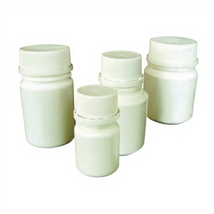 Botella de Laboratorio Redonda Blanca de HDPE de 30 ml con Tapa de Rosca Hermética - Product Image 1