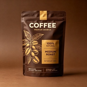 ถุงกาแฟกระดาษคราฟท์ย่อยสลายได้พร้อมวาล์วไล่อากาศ ถุงซิปล็อค PLA ป้องกันการรั่วซึมสูง พิมพ์ลายตามสั่ง ขายส่ง วัสดุบรรจุภัณฑ์อาหาร - Product Image 3