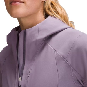 Chaqueta de Forro Polar con Capucha Personalizada para Mujer, Chaqueta Cruzada Impermeable Reflectante, Chaqueta con Cremallera y Estampado Técnico para Otoño - Product Image 5