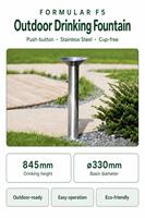 Fontaine à eau froide manuelle en acier inoxydable robuste à poser au sol pour les parcs municipaux, les écoles et l'usage commercial