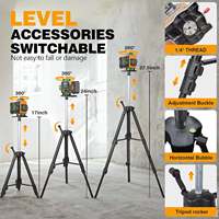 Trépied à nivellement automatique de qualité industrielle Laser vert 4x360 ° Outil de construction suspendu pour photos