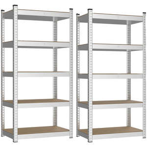 Estantería de Almacenamiento de Acero de 5 Niveles, Estante Utilitario Ajustable con Recubrimiento en Polvo, Estantería Móvil, Estantería Industrial, Estantería Metálica - Product Image 1