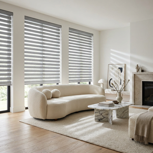 Tessuti per Tende da <span class=keywords><strong>Finestra</strong></span>, Tende a Rullo Verticali in Poliestere, Moderne ed Ecologiche, Doppio Strato Giorno/<span class=keywords><strong>Notte</strong></span> per Finestre alla Francese - Product Image 5