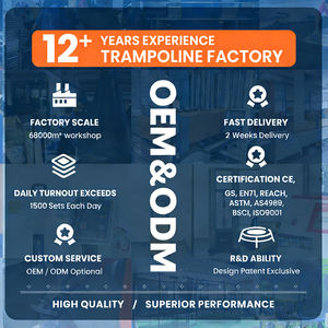 <span class=keywords><strong>Trampoline</strong></span> de saut pour filles Funjump certifié GS, à usage intérieur et extérieur, sûr, avec <span class=keywords><strong>filet</strong></span> de protection et design familial. - Product Image 4