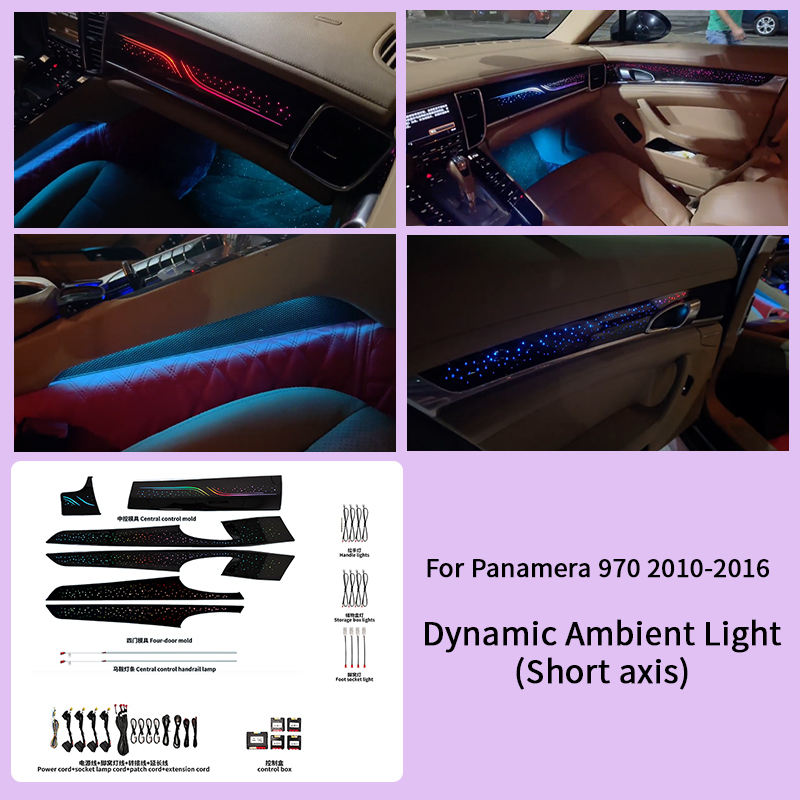 Lumière ambiante multicolore dynamique (axe court)