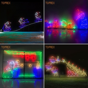 ไฟประดับ<span class=keywords><strong>ซุ้ม</strong></span>โค้งคริสต์มาสแบบ LED เชิงพาณิชย์ TOPREX พร้อมลายเอลฟ์ สำหรับตกแต่งทางเดินคนเดินเท้าในงานเทศกาลวันหยุด - Product Image 2