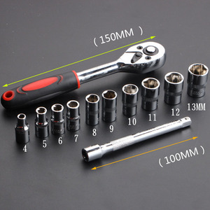 12Pcs 1/4 3/8 1/2 Inch <strong>Ratchet</strong> Socket Wrench <strong>Set</strong> Multi-function <strong>Spanner</strong> Bicycle Motorcycle Car Repairing Tool <strong>Set</strong> - Product Image 6