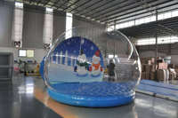 Nouvelle conception de tente à bulles transparente gonflable en PVC commerciale, boule de Noël en cristal, ballon volant en plein air, 5x3,5m/5,5x4m