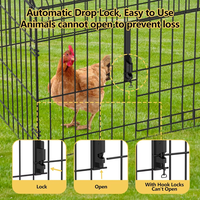 Grand poulailler métallique extérieur avec toit imperméable pour poulets, canards et volailles, enclos de jardin