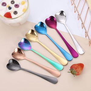 New Stainless Steel Creative Children Dessert Love <b>Spoon</b> Stainless Steel Tableware Heart-shaped <b>Spoon</b> - Product Image 2
