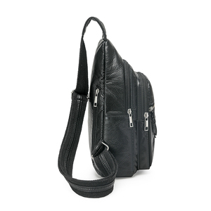 Sac de poitrine tendance et décontracté, léger, pour le vélo, avec sangle réglable et fermeture éclair, sac <span class=keywords><strong>bandoulière</strong></span> en cuir PU - Product Image 4