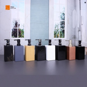 Accessoires de salle de bain en polyrésine <span class=keywords><strong>Glister</strong></span> Distributeur de savon à vaisselle peint brillant et bouteille de lotion pour les mains Résine personnalisée pour hôtels - Product Image 1