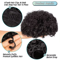 Perruque afro dreadlocks à petites boucles en forme de chenille, fabriquée à la machine en fibre chimique, offre spéciale Afrique