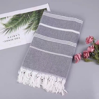 Serviette de plage en coton turc personnalisé Peshtemals 100% coton serviettes en gros antiparasitaire Fouta Sarong