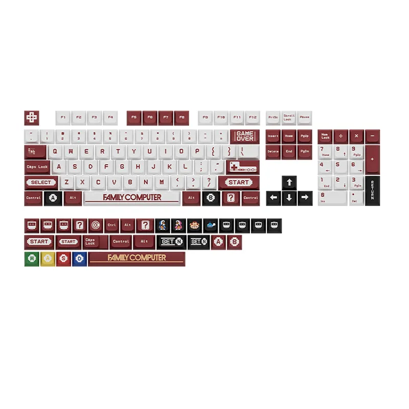 Personalized 134 Keys Dye Sublimation English Keycaps PBT XDA Profile Keycaps for diy custom mechanical keyboard