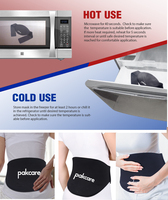 Ceinture de soutien lombaire en gel solide, compresse chaude/froide pour le soulagement des douleurs lombaires et abdominales, et la récupération des blessures sportives