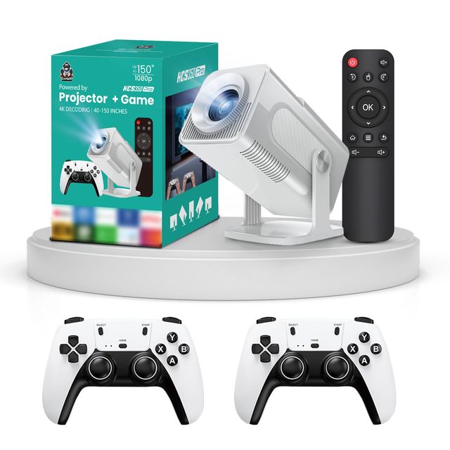 YDH-HCS350 Pro 2026 Hot Sale 4K Game Projector with 1000 Lumens 150 Inch Android 11 BT5.0 Auto Zoom Portable and H713