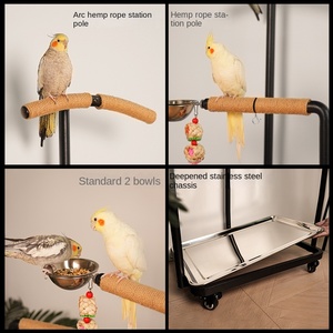 <span class=keywords><strong>Soporte</strong></span> para pájaros y loros de acero inoxidable de hierro mediano y grande, moderno y respetuoso con el medio ambiente, <span class=keywords><strong>soporte</strong></span> de suelo móvil, bandeja lavable para agua potable - Product Image 5