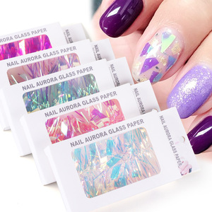 Autocollants pour ongles en film miroir, bandes laser 3D holographiques Aurora, autocollants pour ongles auto-adhésifs pour salon, décoration de manucure DIY - Product Image 1