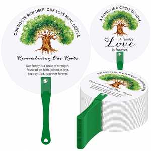 พัดงานแต่งงานพิมพ์ลายตามสั่งขายส่ง ของชำร่วยงานแต่งงาน พัดมือถือ - Product Image 2
