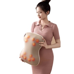 Neck And Waist Massager Beige Kneading Massage Pillow USB Rechargeable For Office Home Use - Product Image 1