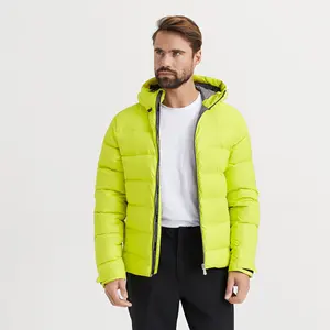 Cappotti invernali personalizzati a basso prezzo di fabbrica all'ingrosso piumino imbottito personalizzato a maniche lunghe per uomo