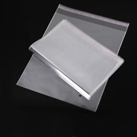 Sacs en cellophane OPP BOPP transparent de taille personnalisée avec poignée auto-adhésive pour paniers-cadeaux et emballage