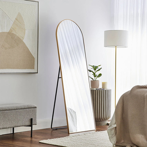 Specchio a Figura Intera in Alluminio con Cornice Arcuata, Alta Qualità per <span class=keywords><strong>Camera</strong></span> <span class=keywords><strong>da</strong></span> <span class=keywords><strong>Letto</strong></span> e Negozi di Abbigliamento - Product Image 3