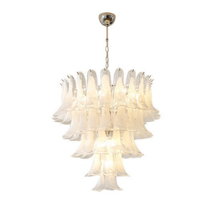 <span class=keywords><strong>Lampadario</strong></span> di vetro retrò di lusso francese per soggiorno camera da letto Villa scala sala da pranzo nordico stile <span class=keywords><strong>moderno</strong></span> ferro materiale <span class=keywords><strong>bianco</strong></span> caldo - Product Image 3