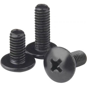 TM Black Oxide Phillips Head Flat Head Screws Large Flat Head Machine Screws Mushroom Head Class 8.8 Plain Carbon Steel - Product Image 3