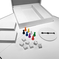 Échantillon Gratuit - Nouveau Jeu de Société Géant Écologique en Papier avec Dés et Jetons Décoratifs pour Fêtes, Boîte Cadeau Incluse - Personnalisable