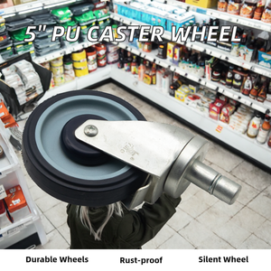 Vente chaude 5 pouces polypropylène PU supermarché chariot avec prix de fabrication de roue de roulette - Product Image 2