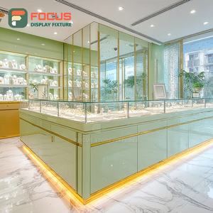 Vitrine de luxe pour centre commercial, présentoir à bijoux finition stratifiée, comptoir de présentation pour bijouterie - Product Image 3