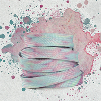 Lacets plats tressés en gros, texture tissée, multicolores, avec embouts en plastique pour baskets et chaussures décontractées