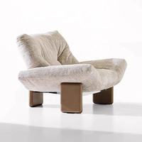Fauteuil de détente de luxe léger, design haut de gamme, pour salon de villa, fauteuil individuel