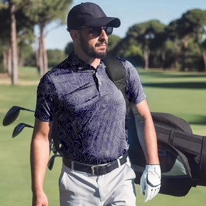 COem Luxury High Quality Stretch Elastic Plus Size Men's Ice Silk Golf Polo Shirt Custom Logo Manufacturer Golf Shirts