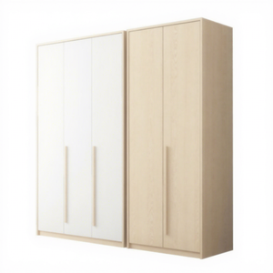 Hinged Door Wardrobe With Two Storage Drawers And 45 Degree Angled Handles For <b>Bedroom</b> Use - Product Image 2