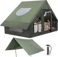 Tente YOLO à double couche en tissu de coton quatre saisons pour 3-4 personnes, ouverture automatique rapide, imperméable (>3000 mm), résistante aux UV, durable