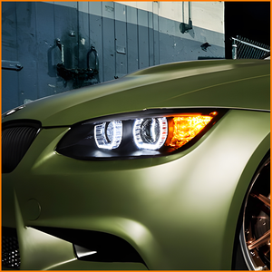 Para <span class=keywords><strong>BMW</strong></span> E92 E93 M3 2006-2012 Coupé Convertible, Estilo DTM, Ojos de Ángel LED de Cristal, Proyector, Conjunto de Faros Delanteros LED para Automóvil - Product Image 5
