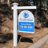 Fentech Real Estate Sign Post Diseño moderno PVC Sign Post para la aplicación de Villa al aire libre