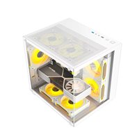 Mid Tower Gaming PC Case Panel frontal curvo Vista completa Gaming Computer Cases Support 240mm Liquid Cooler M-ATX PC Case Computer
