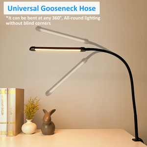 Lampe de bureau LED moderne à pince, col de cygne réglable, USB 5V, lumière de lecture protectrice pour les yeux, 3 couleurs, intensité variable, pour bureau, salon de <span class=keywords><strong>manucure</strong></span>, travail - Product Image 4
