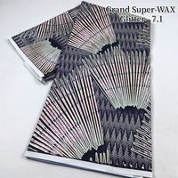 Tissu africain imprimé en coton, textile Ankara, véritable pagne wax, robe pour femme pour mariage et fête