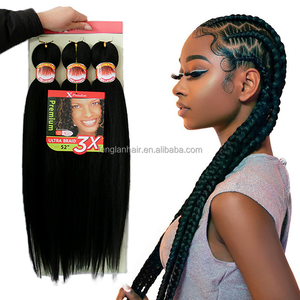 3X treccia facile 52 pollici extension capelli sintetici Pre-allungati stile Pony treccia capelli per trecce africano trecce singola trama - Product Image 3
