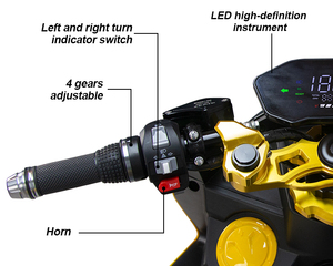 มอเตอร์ไซค์วิบาก SH High-Speed 72V 20AH สำหรับการเดินทางและการผจญภัย - Product Image 4