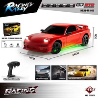 Huangbo 1:18 Simulation - Voiture de drift 4x4 télécommandée haute vitesse 2.4G avec éclairage, jouet de course RC HB-RP18, batterie Li-ion, emballage en boîte couleur HB