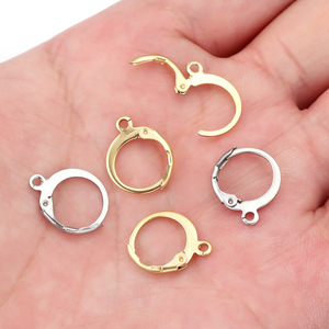 Stainless Steel Round <b>Ear</b> <b>Clips</b> Gold Silver Plated For Earring Making Jewelry Findings 10mm Spring Buckle Components - Product Image 4